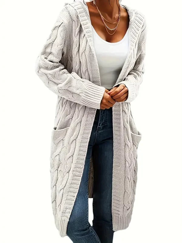 Stitchvest - Strickjacke ohne Kragen mit integrierter Tasche