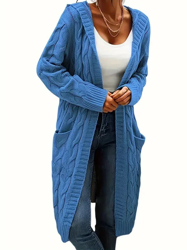 Stitchvest - Strickjacke ohne Kragen mit integrierter Tasche