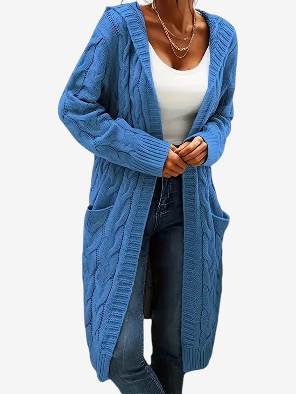 Stitchvest - Strickjacke ohne Kragen mit integrierter Tasche