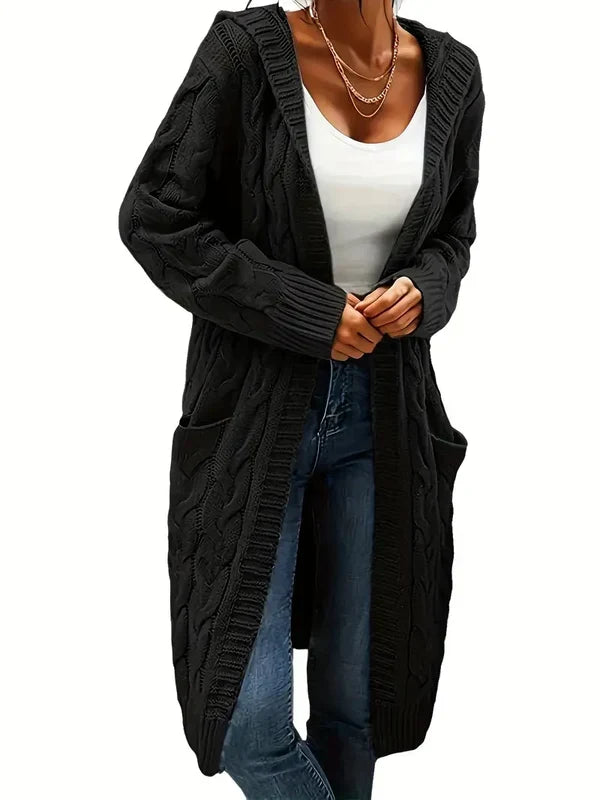 Stitchvest - Strickjacke ohne Kragen mit integrierter Tasche
