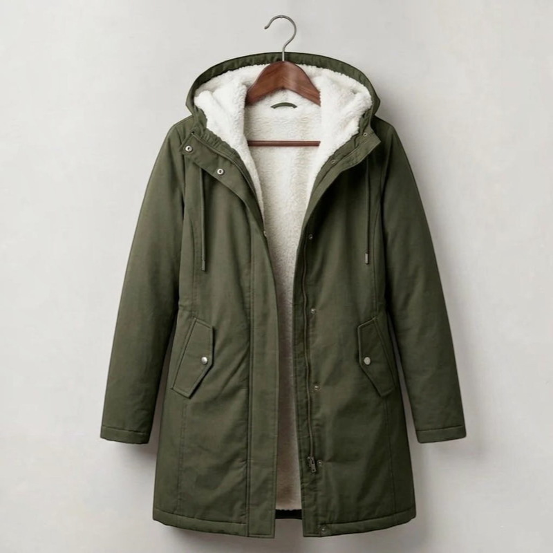 Fleecely - Parka mit Fleece-Futter und fester Kapuze