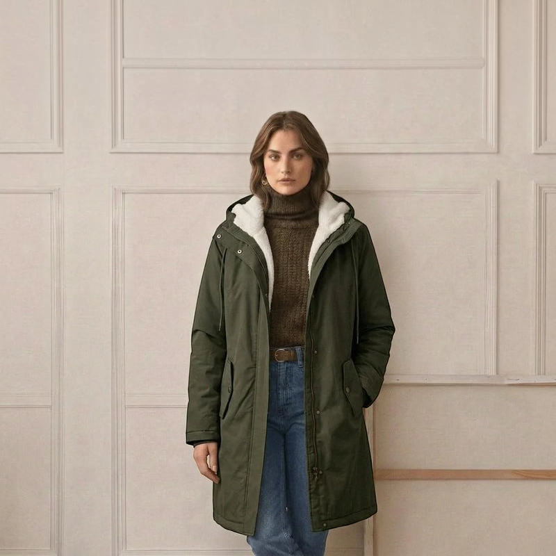 Fleecely - Parka mit Fleece-Futter und fester Kapuze