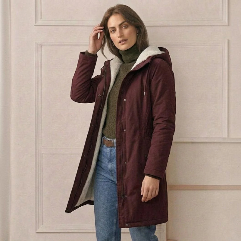 Fleecely - Parka mit Fleece-Futter und fester Kapuze