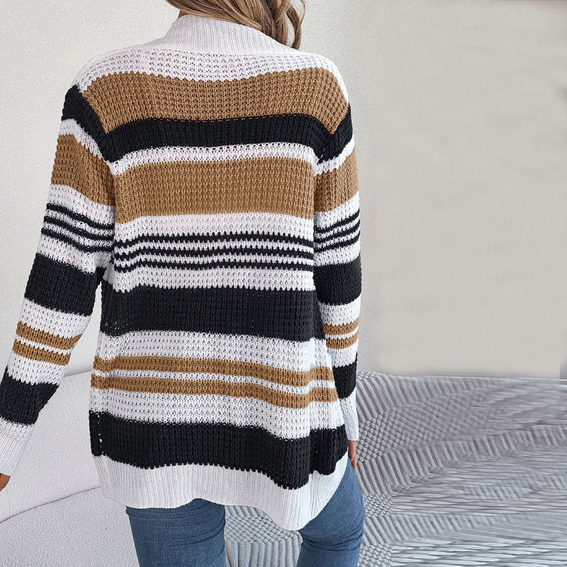 Trelina - Cardigan mit mehrfarbigem Streifenmuster