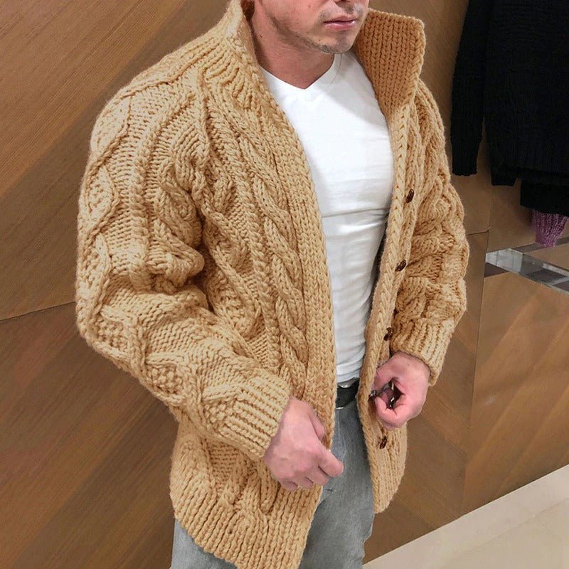 Cardwell - Cardigan für Herren mit Schalkragen und dekorativem Muster