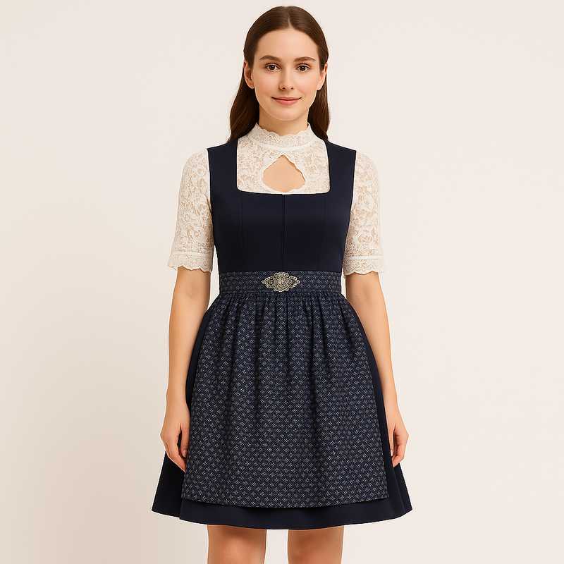 Traditionelles Damen-Dirndl mit Spitzendetails