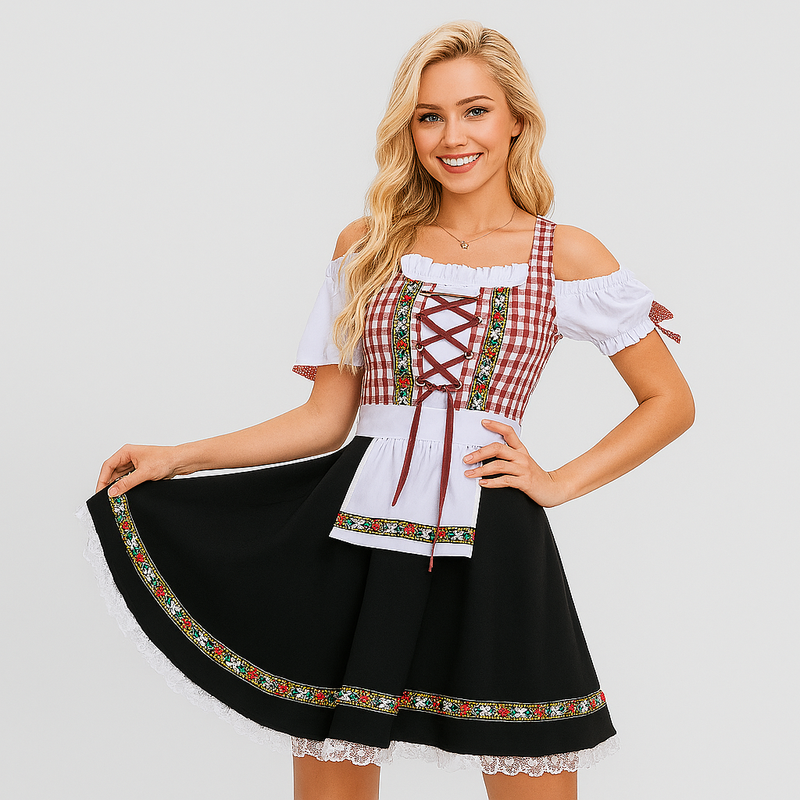 Damen-Dirndl mit Spitzenschürze