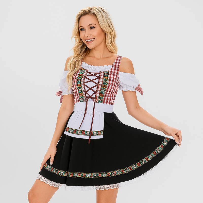 Damen-Dirndl mit Spitzenschürze