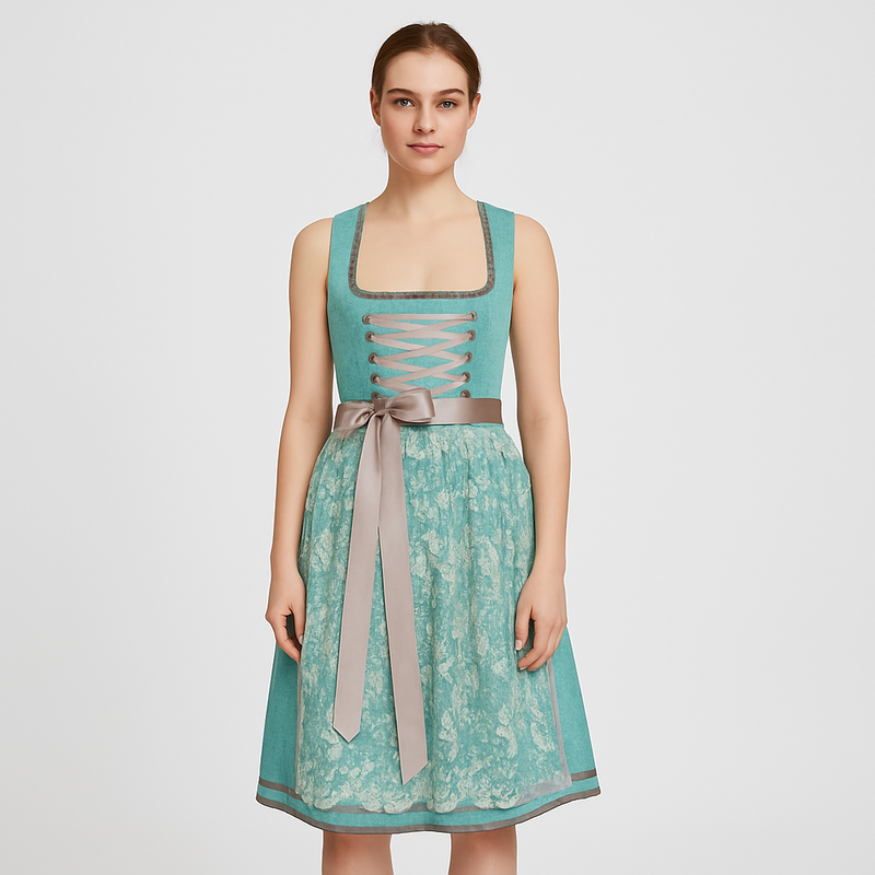 Damen-Dirndl mit Schneeflockenmuster