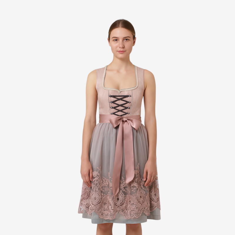 Damen-Dirndl mit Schneeflockenmuster