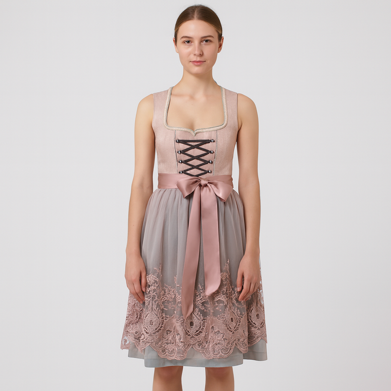 Damen-Dirndl mit Schneeflockenmuster