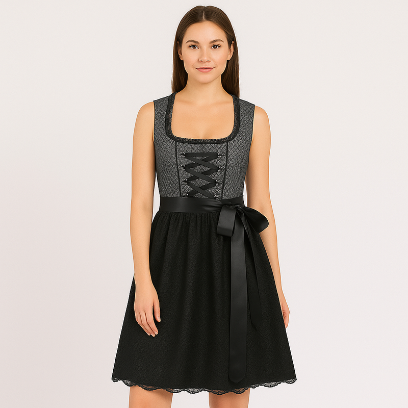 Damen-Dirndl mit Schneeflockenmuster