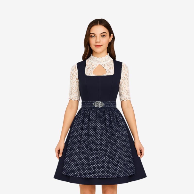 Traditionelles Damen-Dirndl mit Spitzendetails