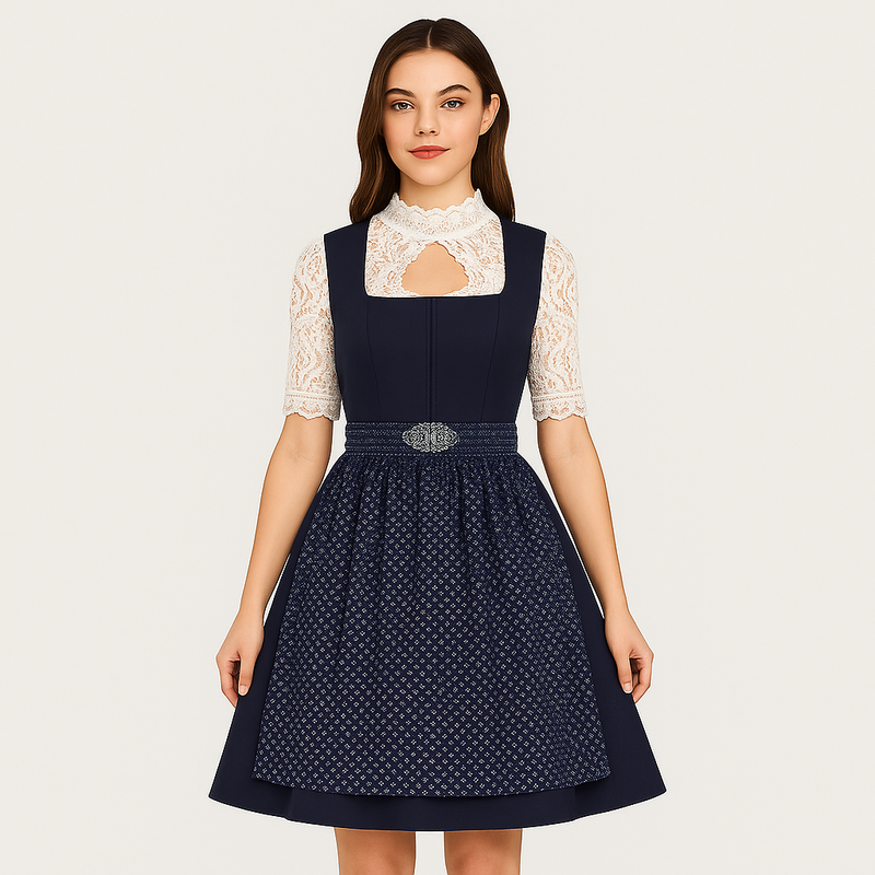 Traditionelles Damen-Dirndl mit Spitzendetails