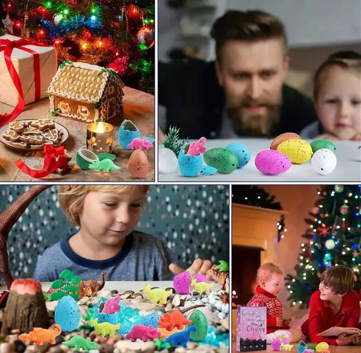 Santasaurs - Adventskalender mit Dinosaurier-Figuren und Spielmatte