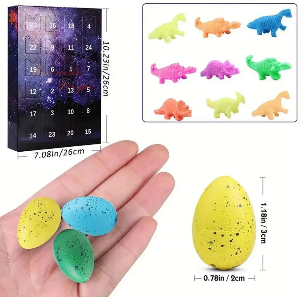 Santasaurs - Adventskalender mit Dinosaurier-Figuren und Spielmatte