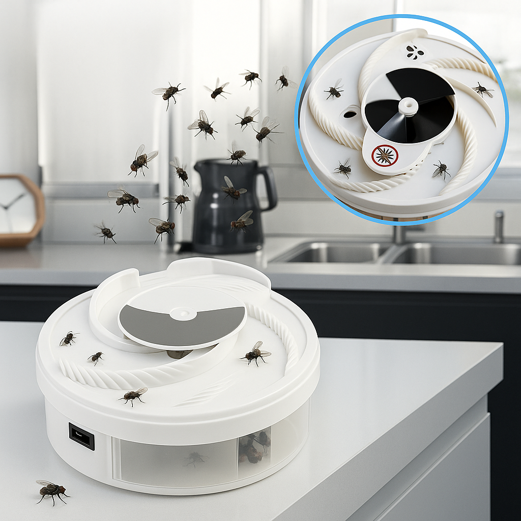 Flylume - Elektrische Fliegenfalle mit LED-Licht und USB-Ladung