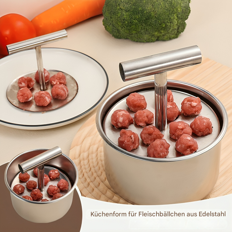 Fleischbällchen | Gleichmäßige Größe | Edelstahl Küchenhelfer| FlavoForm