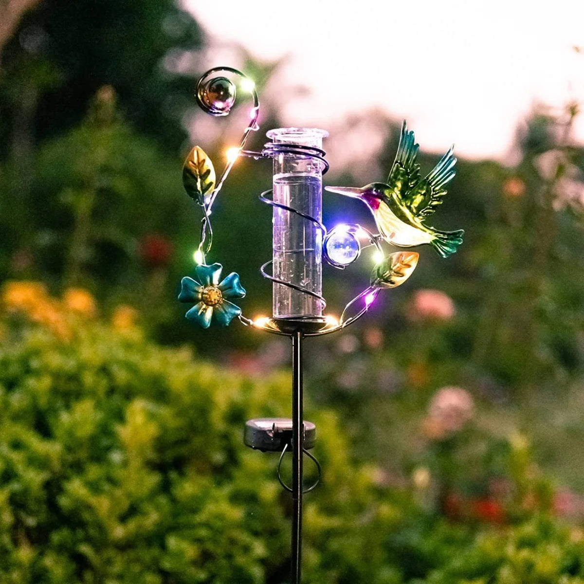 Rainspire - Solarbetriebener Garten-Regenmesser mit Spiraldesign