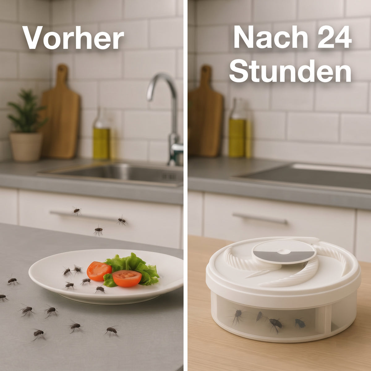 Flylume - Elektrische Fliegenfalle mit LED-Licht und USB-Ladung