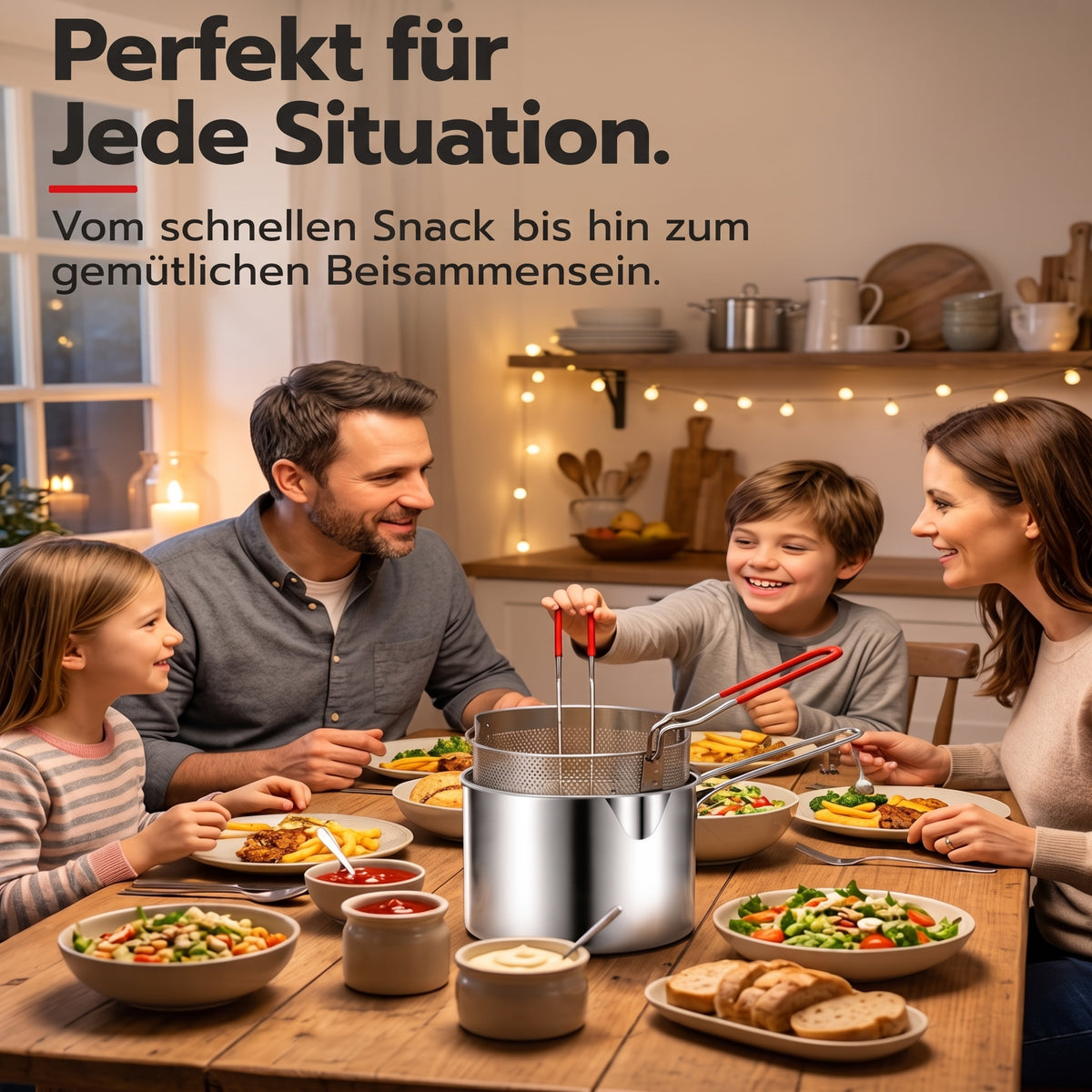 Snackfry - Kompakte Edelstahl-Fritteuse mit Frittierkorb