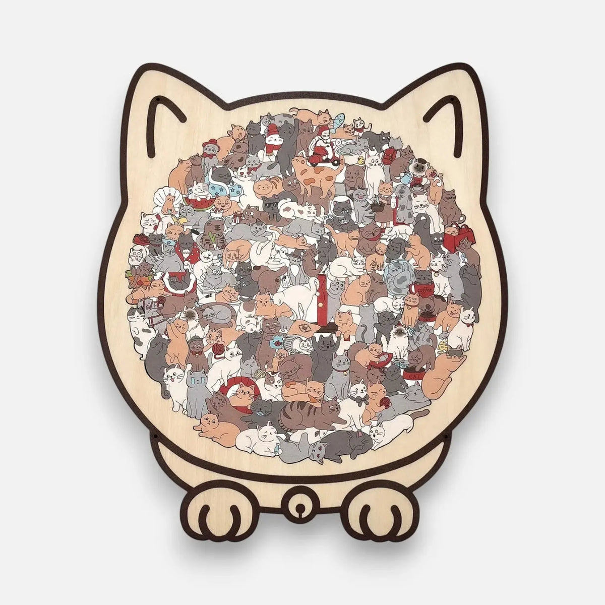 Puzzeline - Holzpuzzle in Katzenform mit 135 Teilen