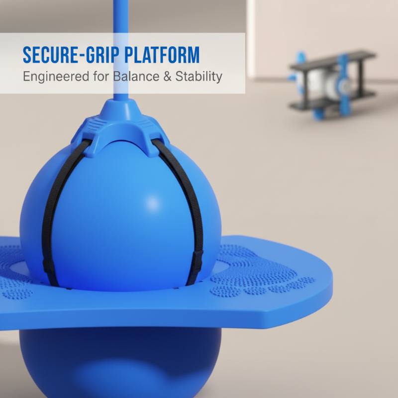 Hüpfball | Rutschfeste Plattform | Abnehmbare Griffe | JumpBalance