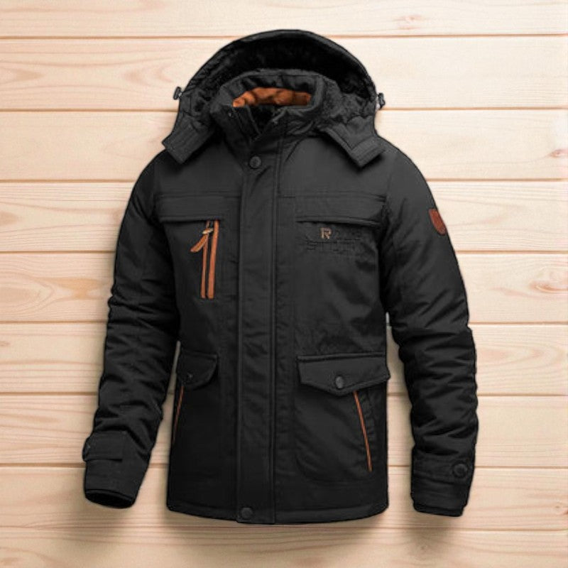 Anders – Langärmlige Jacke mit mehreren Taschen und Kapuze