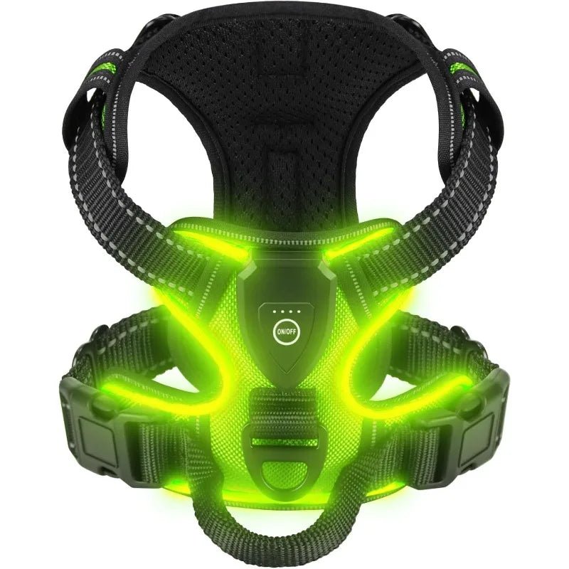 LED-Hundegeschirr | Verstellbare No-Pull-Passform | Strapazierfähiges Oxford-Gewebe | ShineDog