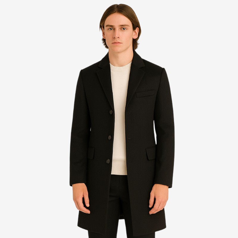 Kristian – Langarmjacke mit Knopfkragen und funktionellen Taschen