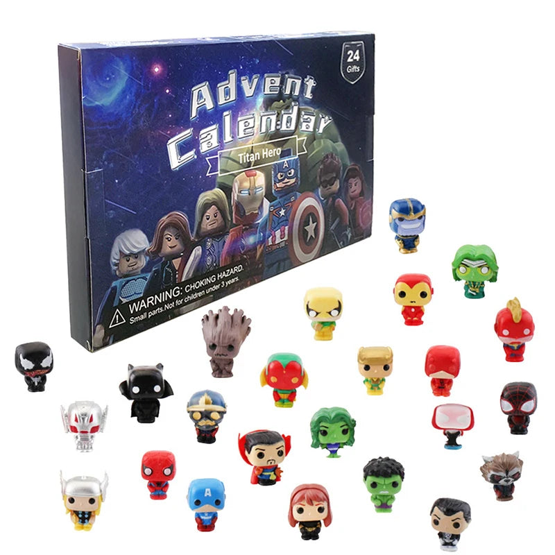 Superhelden-Adventskalender mit 24 Actionfiguren