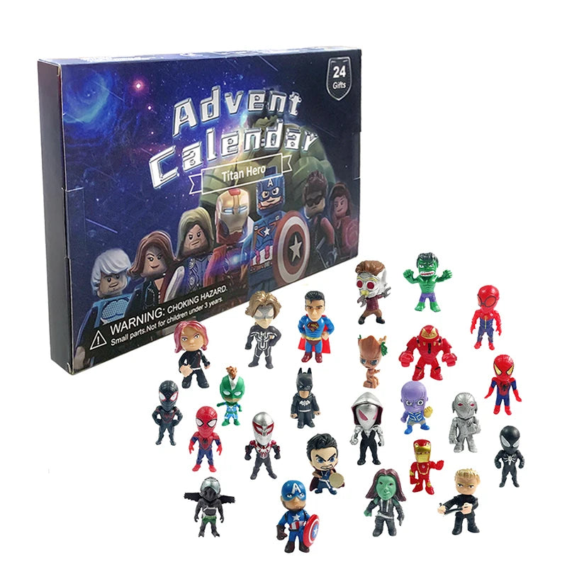 Superhelden-Adventskalender mit 24 Actionfiguren