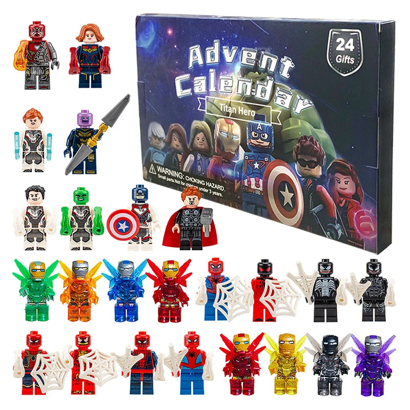 Superhelden-Adventskalender mit 24 Actionfiguren