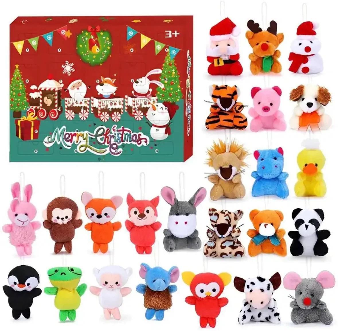 Plüschtier-Adventskalender mit 24 Mini-Teddys zum Aufhängen