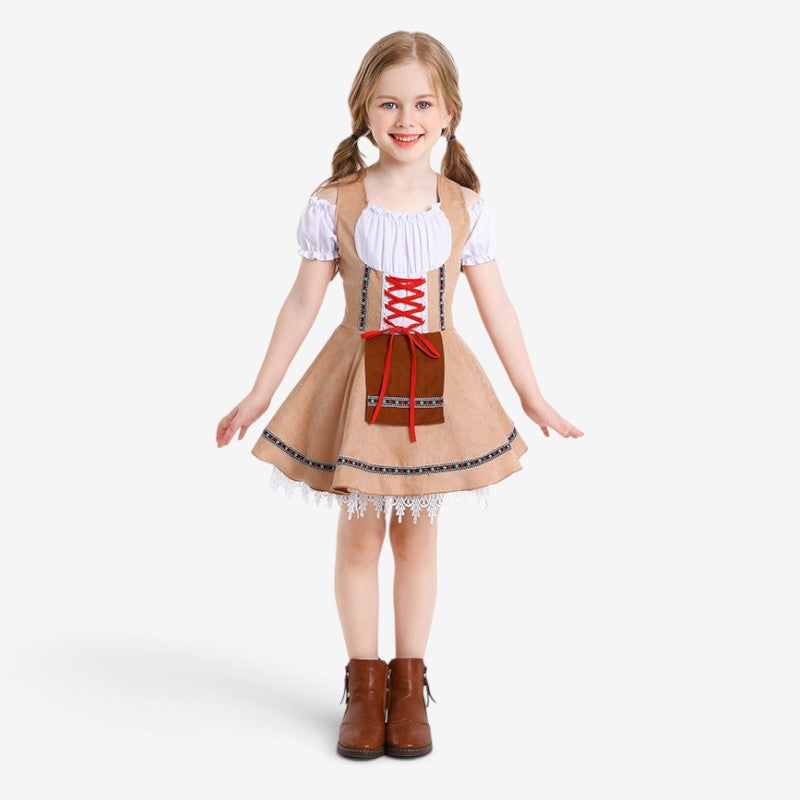 Mädchen-Dirndl mit Schnürmieder