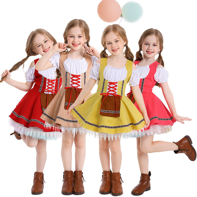 Mädchen-Dirndl mit Schnürmieder
