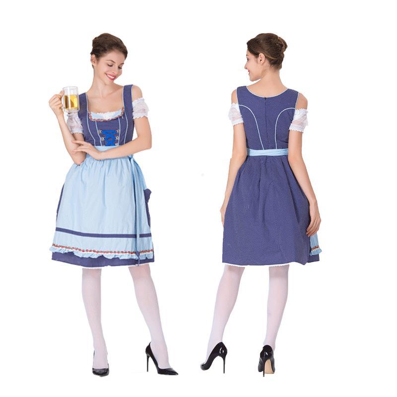 Damen-Dirndl mit gepunktetem Mieder