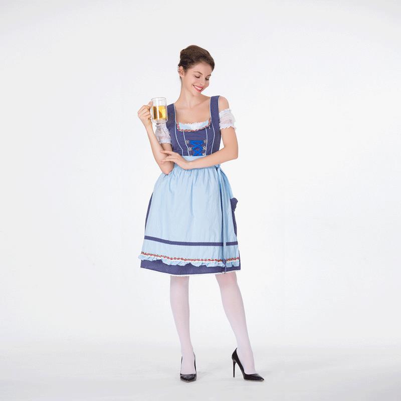 Damen-Dirndl mit gepunktetem Mieder