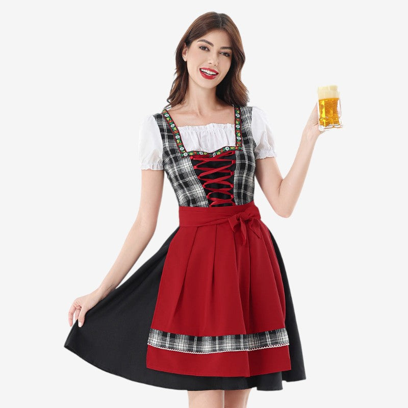 Apronvale - Dirndl für Damen mit Kariertes Mieder