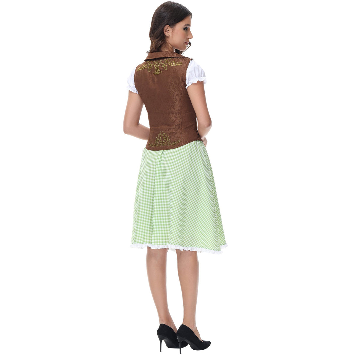 Damen Trachtenkleid mit Rüschen und Schnürung