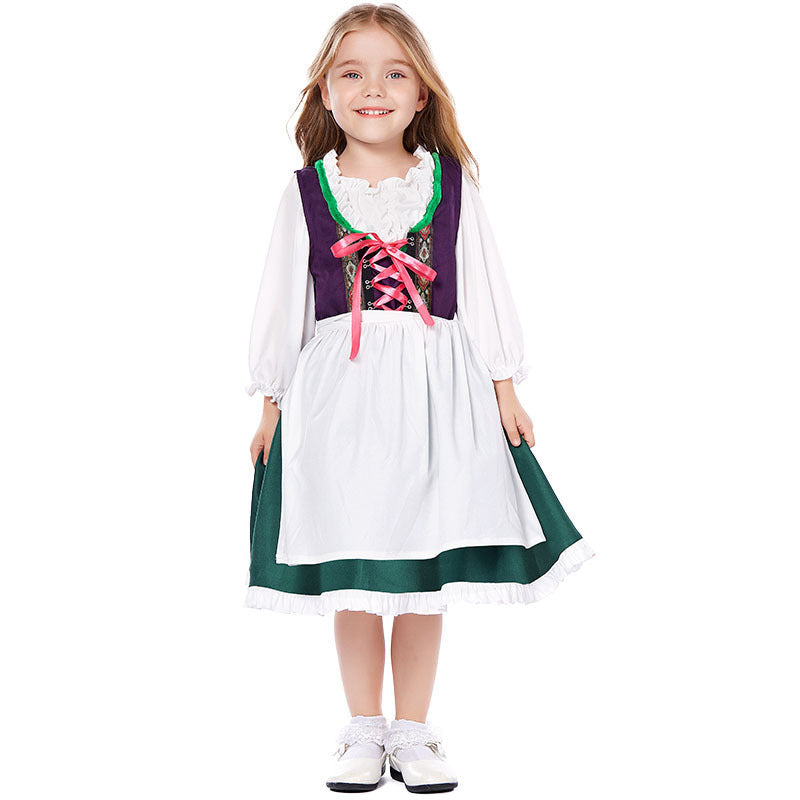 Dirndora - Damen Dirndl-Set 3-teilig mit Carmenbluse und Schnürung