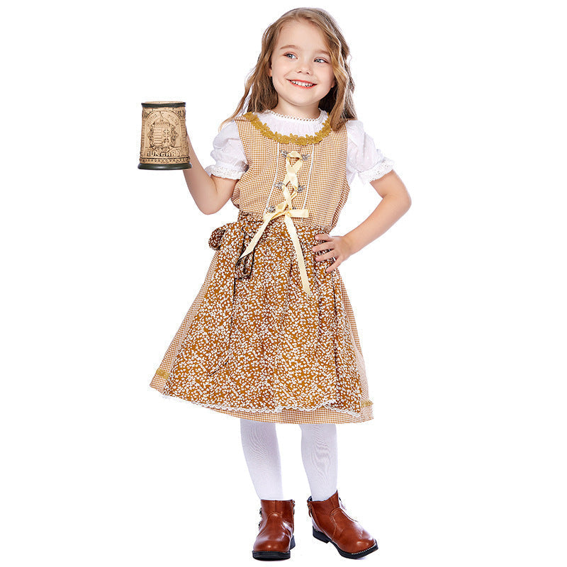 Mädchen-Trachtenkleid mit Schnürmieder
