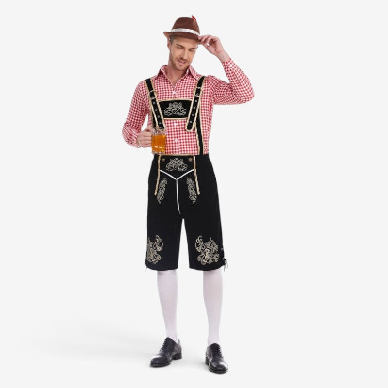 Kneeford - Trachtenlederhose Herren mit Barocke Stickerei