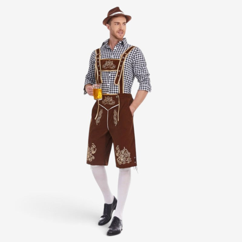 Kneeford - Trachtenlederhose Herren mit Barocke Stickerei