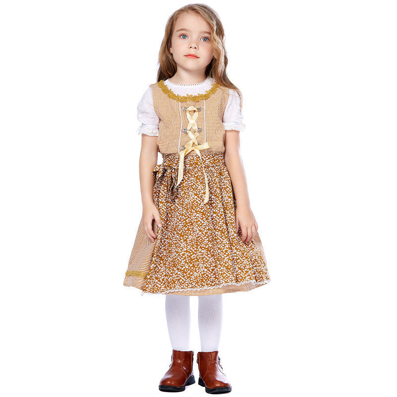 Mädchen-Trachtenkleid mit Schnürmieder