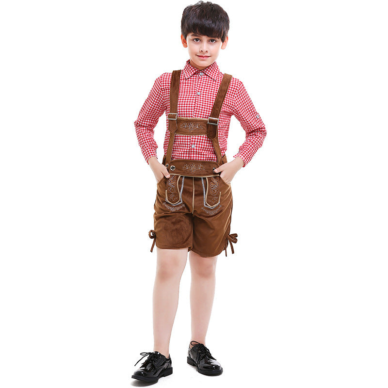 Kidmont - Kinderlederhose mit Verstellbare Träger