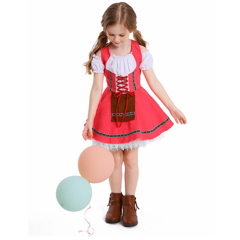 Mädchen-Dirndl mit Schnürmieder