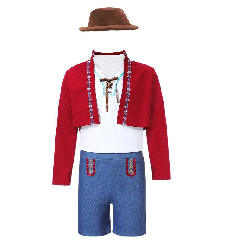 Crafton - Jungen Trachtenlederhose mit dekorativen Stickereien