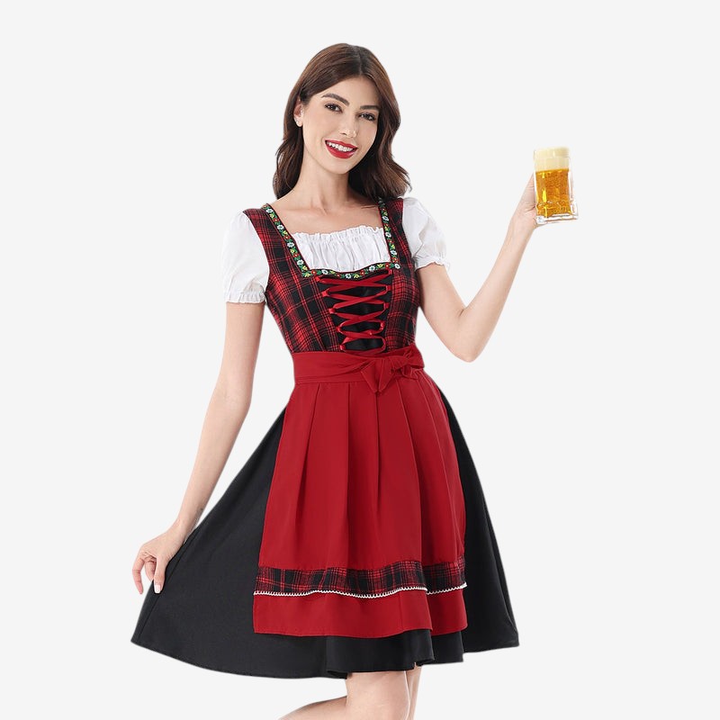 Apronvale - Dirndl für Damen mit Kariertes Mieder
