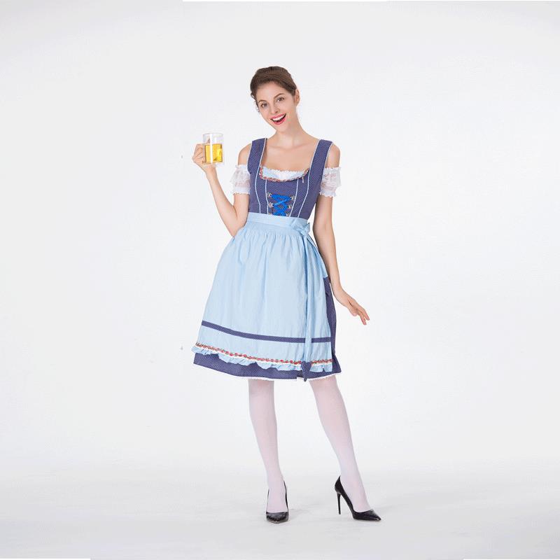 Damen-Dirndl mit gepunktetem Mieder
